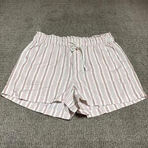 LOFT Shorts Multicolored Striped Elastic Waist Women’s Size Large NWT